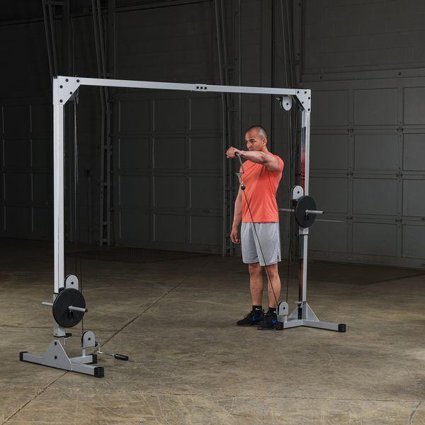 Body-Solid Shoulder Cable Trainer During Front Deltoid Raise