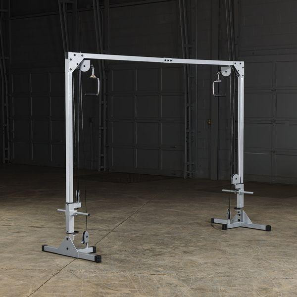 Body-Solid Dual Pulley Station in a Garage Gym