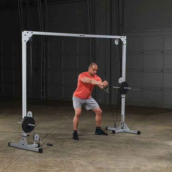 Body-Solid Core Pulley Trainer During Ab Twist Exercise