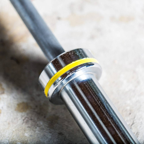 York Barbell Needle Bearing Weight Bar Showing Machine-Finished Sleeve