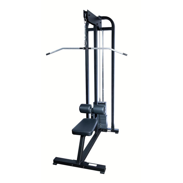 York Barbell Lat Machine w/ Black Frame Color
