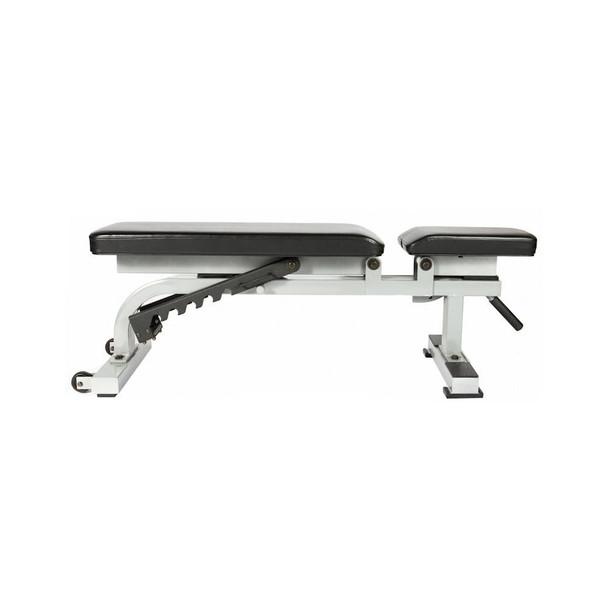 York Commercial Incline Bench Fully Lowered Competition Height Flat Workout Setup