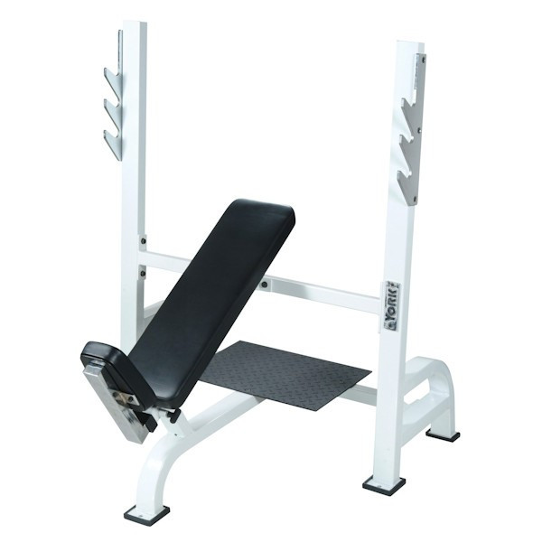 York Barbell (STS) Olympic Incline Bench Press w/ White Frame Color