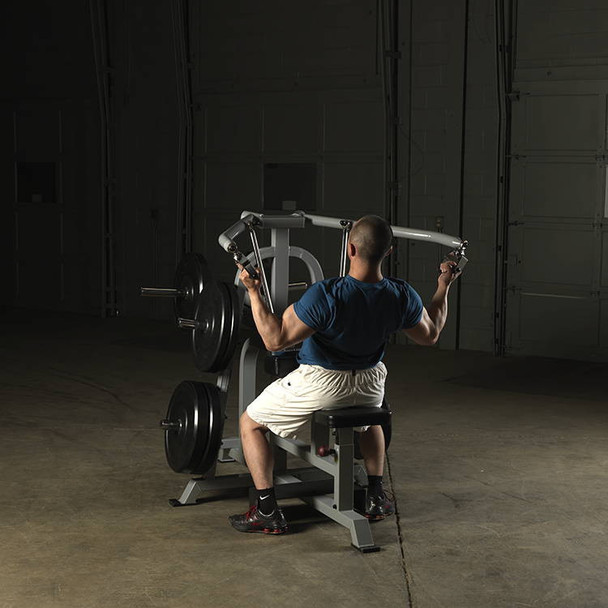 Body-Solid (LVLA) Leverage Lat Machine - Lat Pull Exercise Ending Position