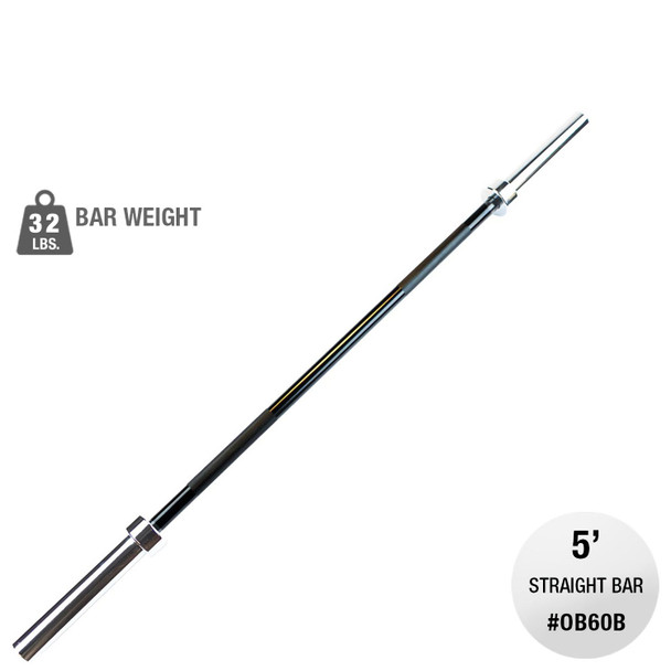Body-Solid (OB60B) 5' Black Olympic Bar - Basic Specifications