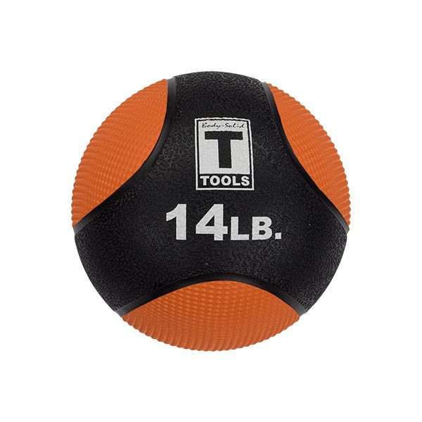 Body-Solid 4-14 lb Medicine Ball Set w/ Rack - 14 lb Ball