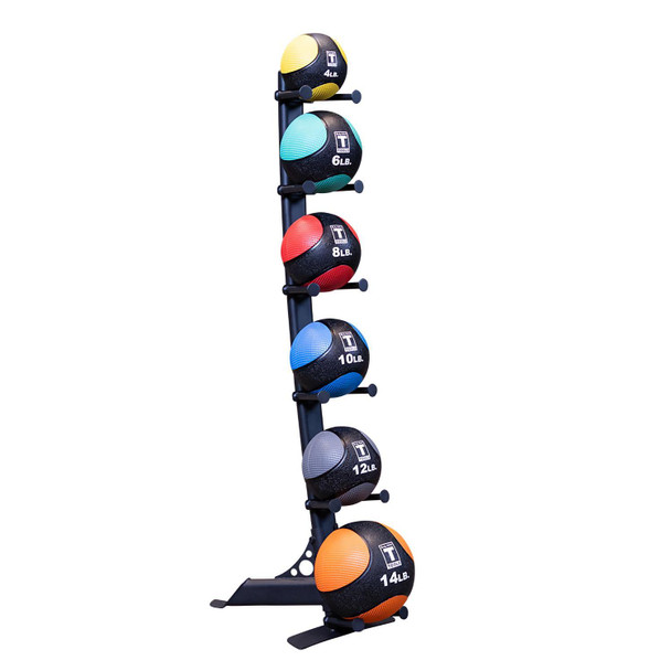 Body-Solid Rubber Medicine Ball Set & Rack