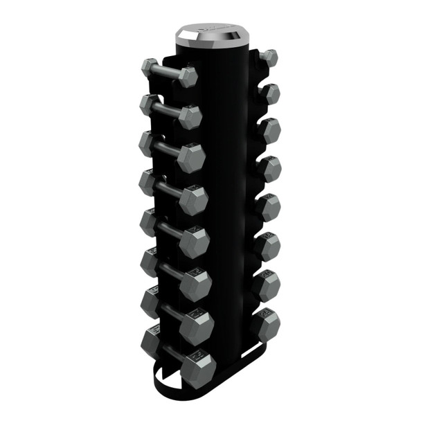 Troy VTX 3-25 lb Cast Iron Hex Dumbbells & Rack