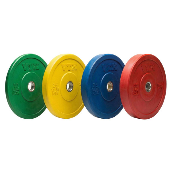 Troy VTX Colored Rubber Bumper Plates - Weight Set Stack