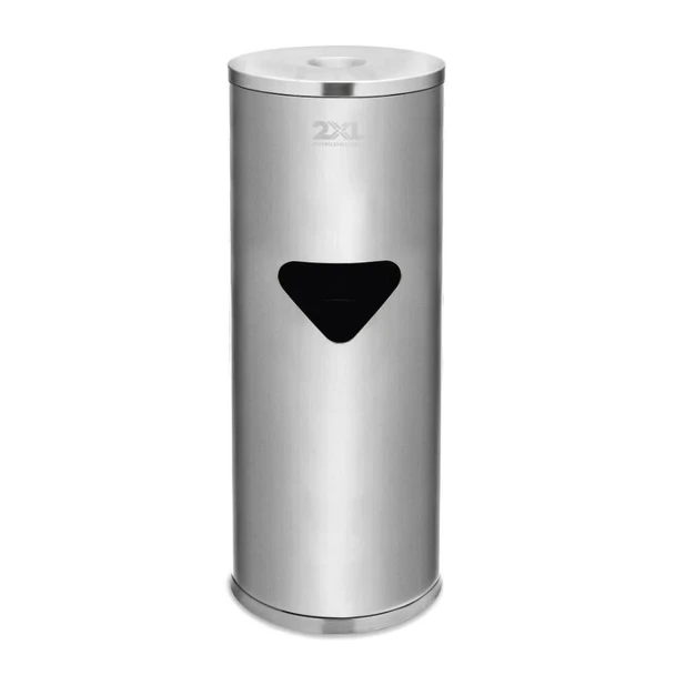 2XL-73 Stainless Steel Gym Wipes Dispenser w/ Trash Receptacle