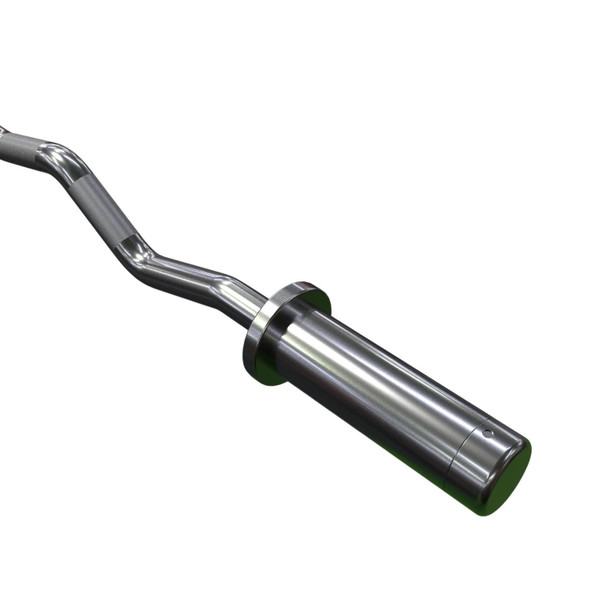 Troy (TOZ-47) Chrome Olympic Curl Bar - Sleeve Close View