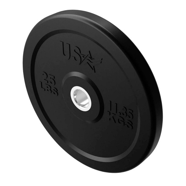 Troy USA Sports Black Bumper Plates - 25 lb