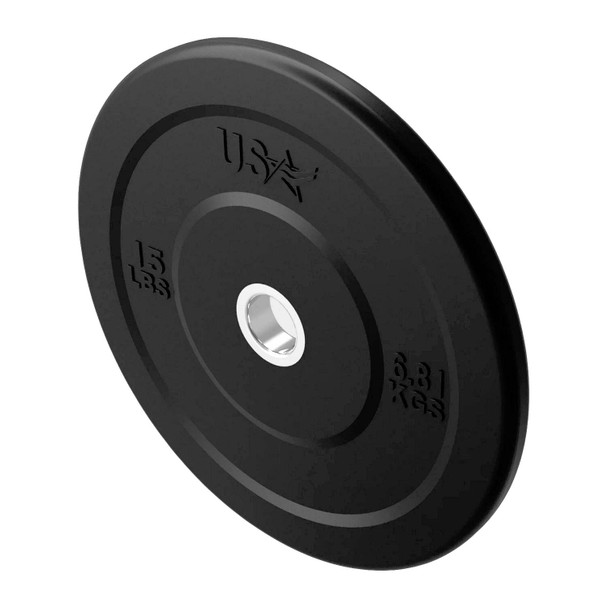 Troy USA Sports Black Bumper Plates - 15 lb