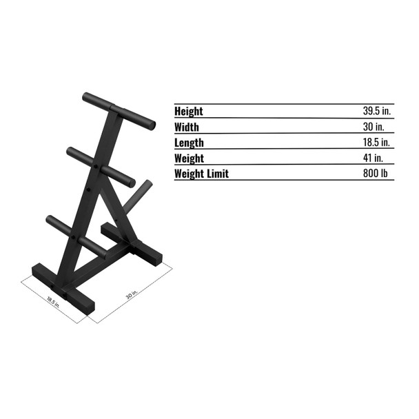Troy VTX Weight Plate Storage Stand Dimensions and Specifications