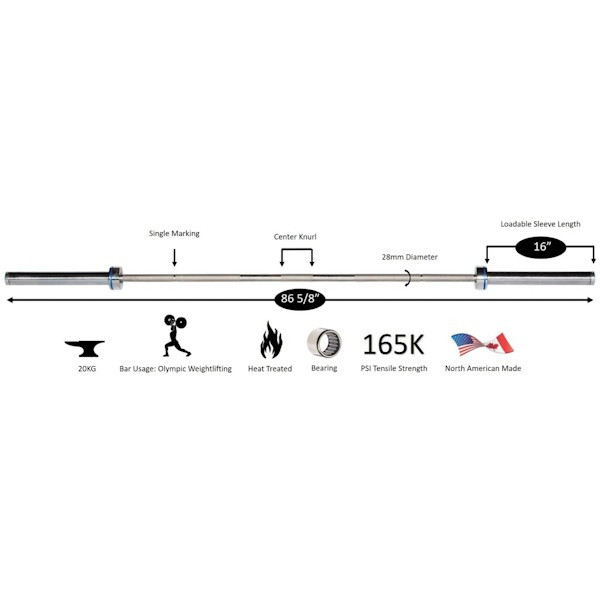 York (32010) Stainless Steel Needle Bearing Bar - Dimensions & Specifications