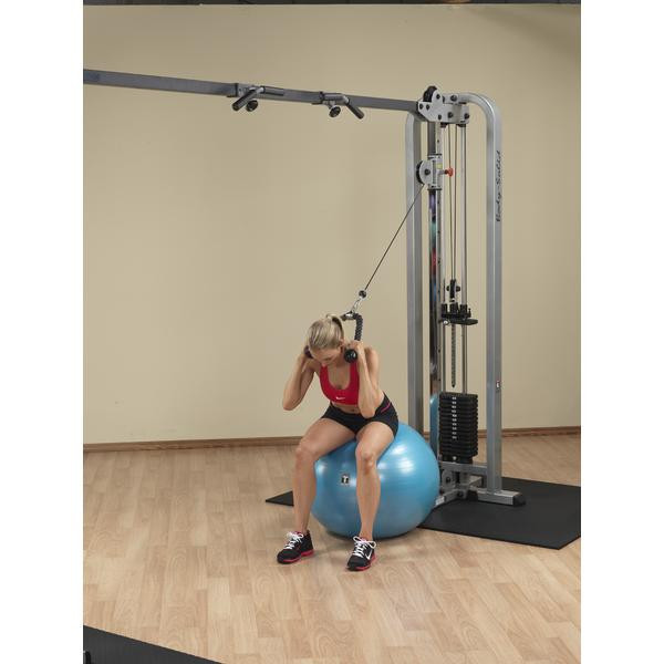 Body-Solid (SCC1200G) Selectorized Cable Cross Machine - Seated Ab Crunch Exercise