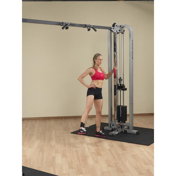 Body-Solid (SCC1200G) Dual-Stack Cable Machine - Outer Thigh Exercise