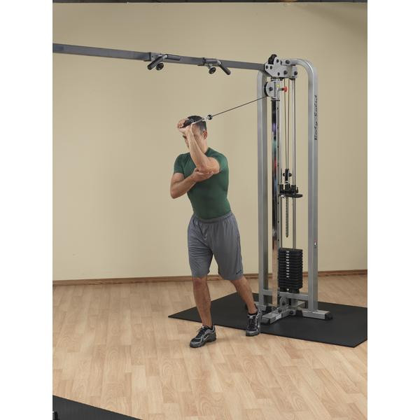 Body-Solid Cable Cross Station During Tricep Exercise