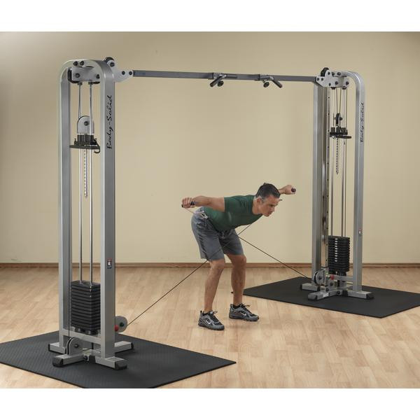 Body-Solid Dual Cable Trainer During Bent-Over Rear Delt Exercise