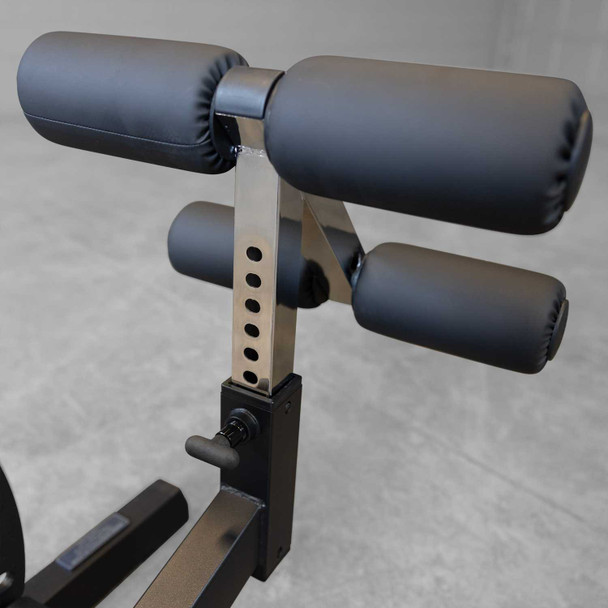 Body-Solid (GFID71B) Heavy-Duty FID Bench - Adjustable Leg Hold Down View