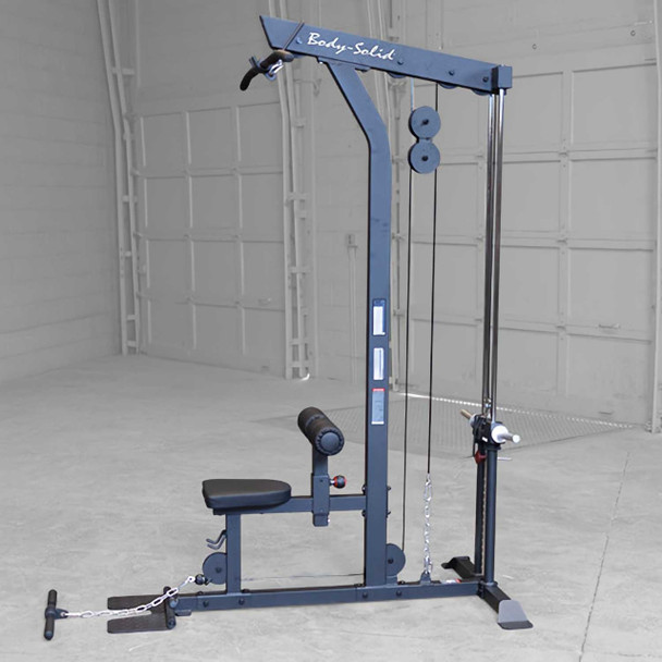 Body-Solid (GLM85B) Plate-Loaded Lat Pull Machine - Right Side View