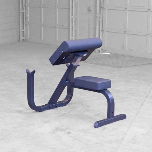 Body-Solid (GPCB329B) Preacher Curling Bench - Rear Angled View