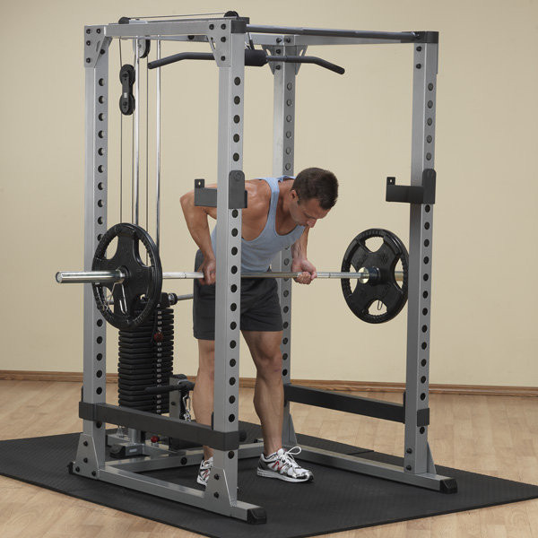Body-Solid (GPR378) Pro Power Rack - Free Weight Back Row Exercise