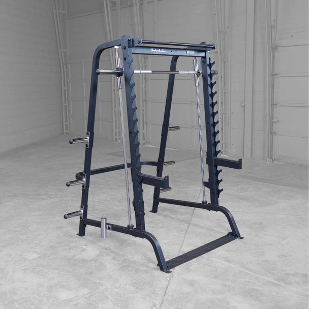 Body-Solid Series 7 Smith Machine/Half Rack in Garage Gym