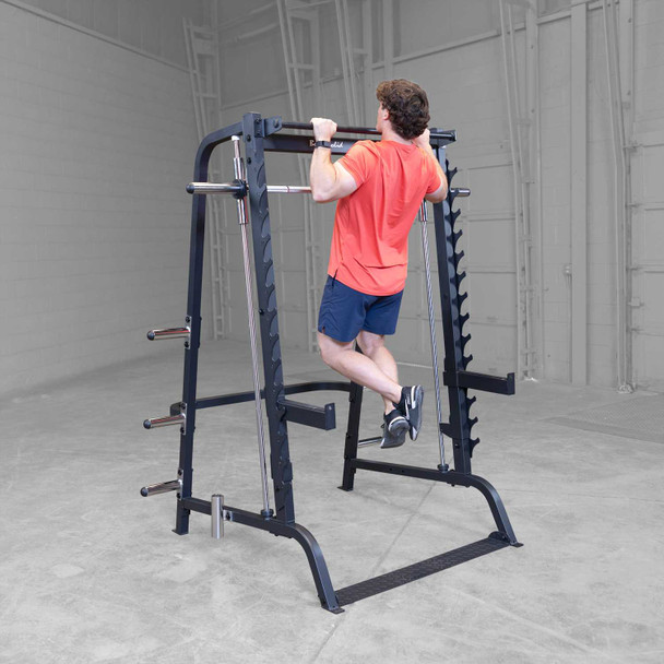 Body-Solid Series 7 Smith Machine/Half Rack - Chin-Up Exercise