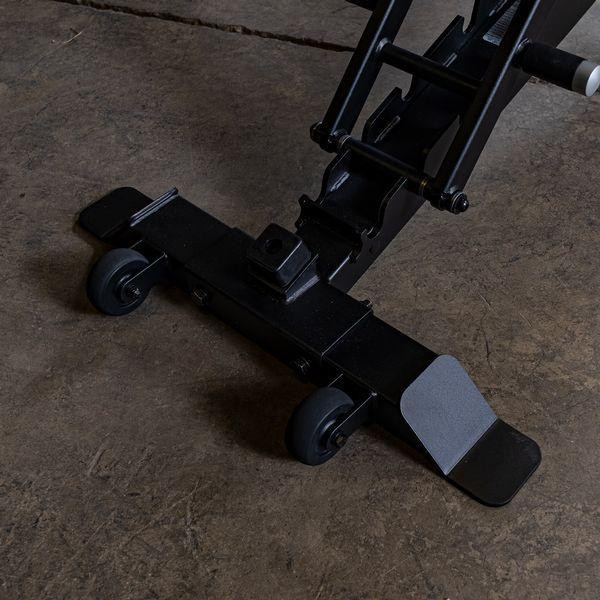 Body-Solid (SFID325B) Clubline Adjustable Bench - Transport Wheels Close View