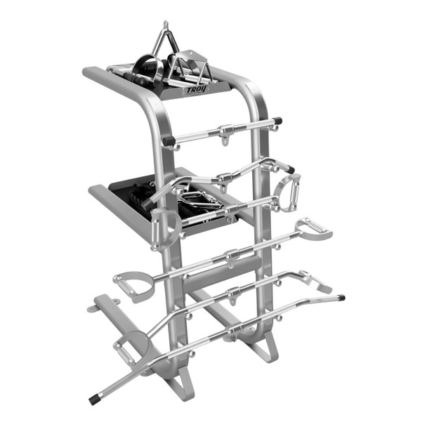 Troy VTX Gym Cable Attachment Set with Rack - Silver Frame Color