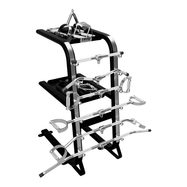 Troy VTX Gym Cable Attachment Set with Rack - Black Matte Frame Color
