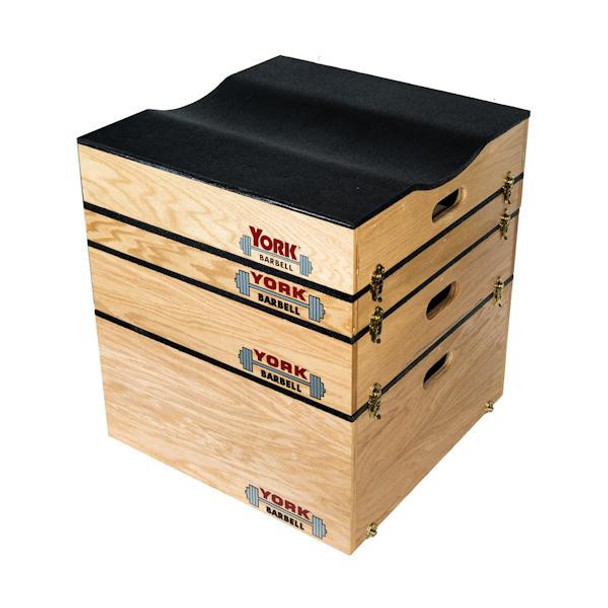 York Stackable Wooden Plyo Boxes