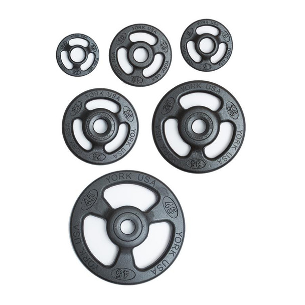 York Barbell Iso-Grip Steel Olympic Plates