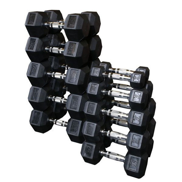 Body-Solid (#SDR) Rubber Hex Dumbbells