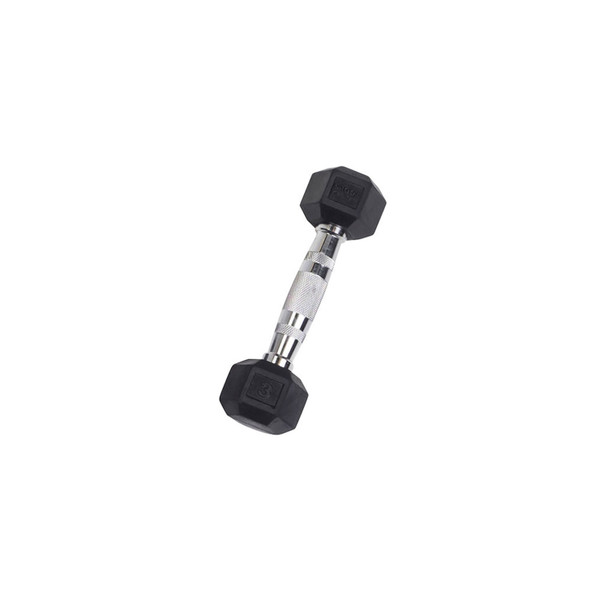 Body-Solid 3 lb Rubber Hex Dumbbell