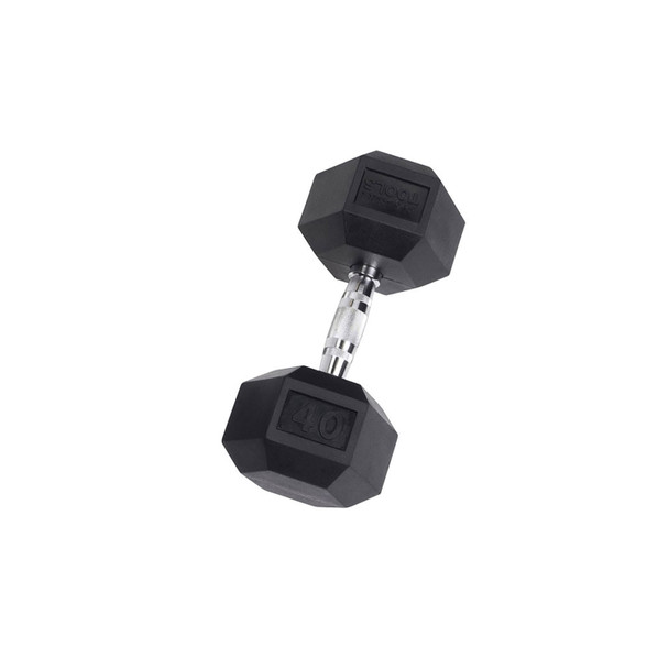 Body-Solid 40 lb Rubber Hex Dumbbell