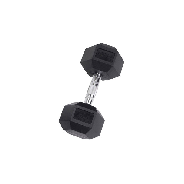 Body-Solid 35 lb Rubber Hex Dumbbell