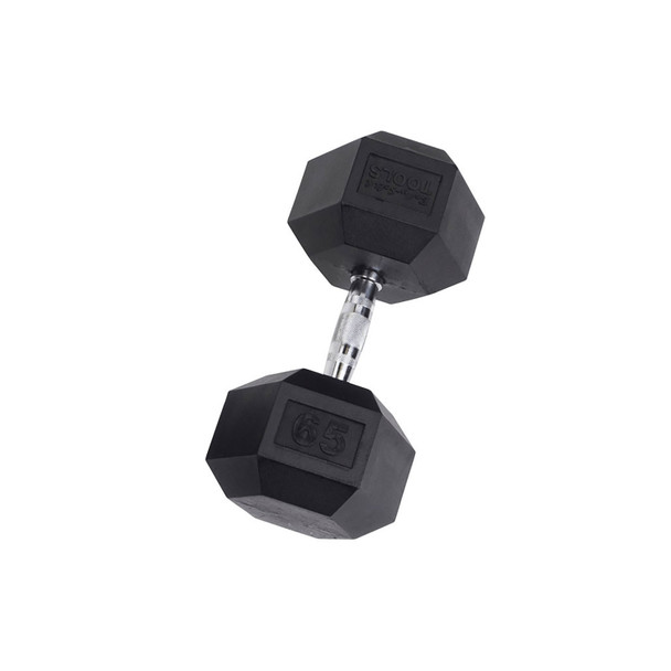 Body-Solid 65 lb Rubber Hex Dumbbell