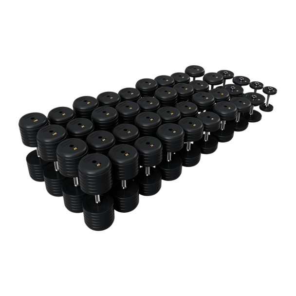 Troy 5-100 lb Rubber-Coated Dumbbell Set