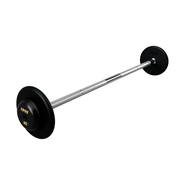 Troy Black Cast Iron Fixed Barbells | Commercial-Grade