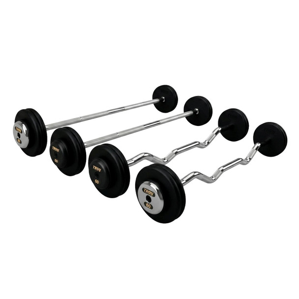 Troy Commercial Black Cast Iron Fixed Barbells
