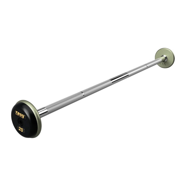 Troy 20 lb Gray Cast Iron Fixed Gym Bar with Rubber End Caps