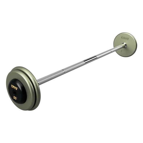 Troy 50 lb Gray Cast Iron Fixed Weight Bar with Rubber End Caps
