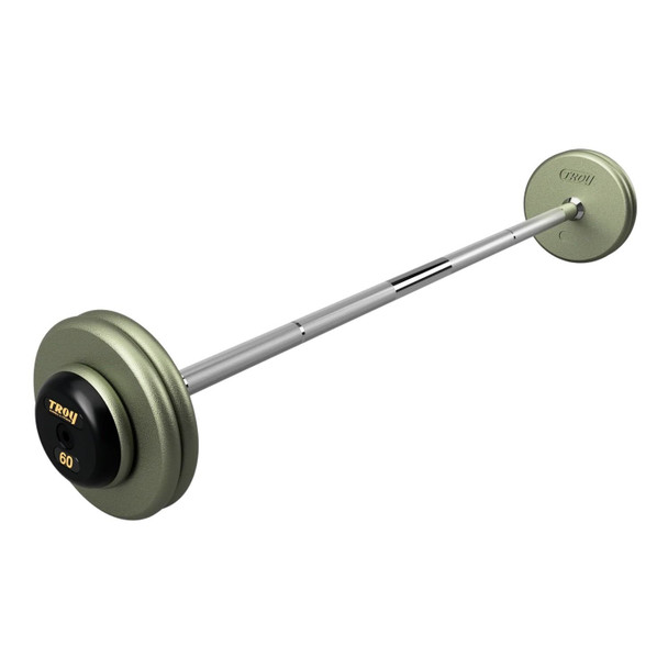 Troy 60 lb Pro-Style Gym Barbell w/ Straight Bar and Rubber End Caps