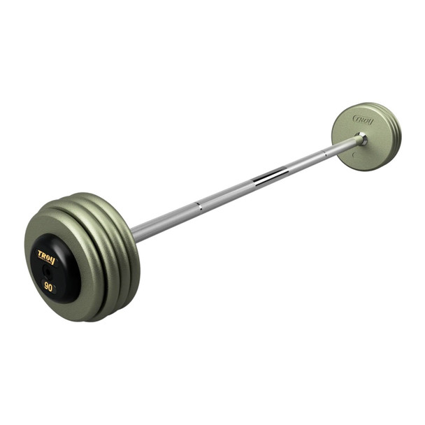 Troy 90 lb Gray Cast Iron Fixed Weight Bar with Rubber End Caps