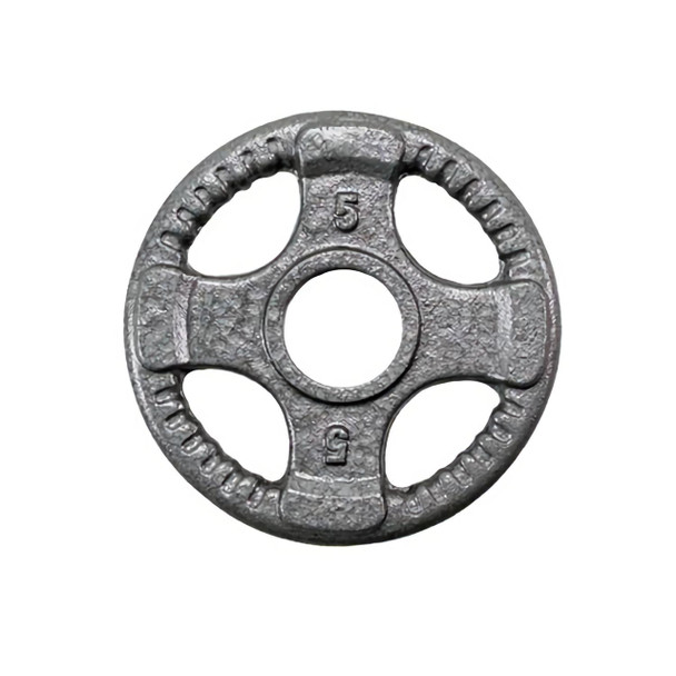 Body-Solid 5 lb Cast Iron Barbell Plate with Grips
