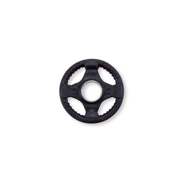 Body-Solid 2.5 lb Rubber Barbell Plate with Grip Openings
