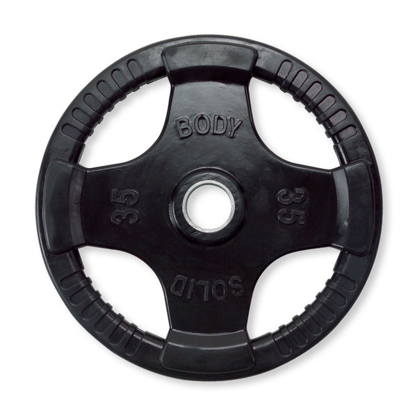 Body-Solid 35 lb Rubber-Coated Weight Plate with Grips