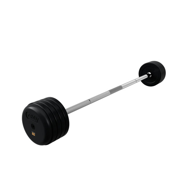 Troy 80 lb Commercial Rubber Barbell w/ Straight Bar